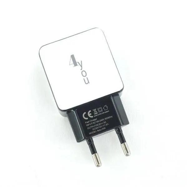 МЗП 4you A40 (18W, Fast Charger QC 3.0, 5V/3A, 9V/12V-1.5A, 1USB) black/white - фото 5