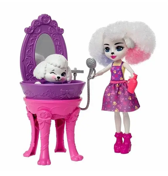 Игровой набор Enchantimals Салон красоты 15 предметов разноцветный 15 см - фото 5