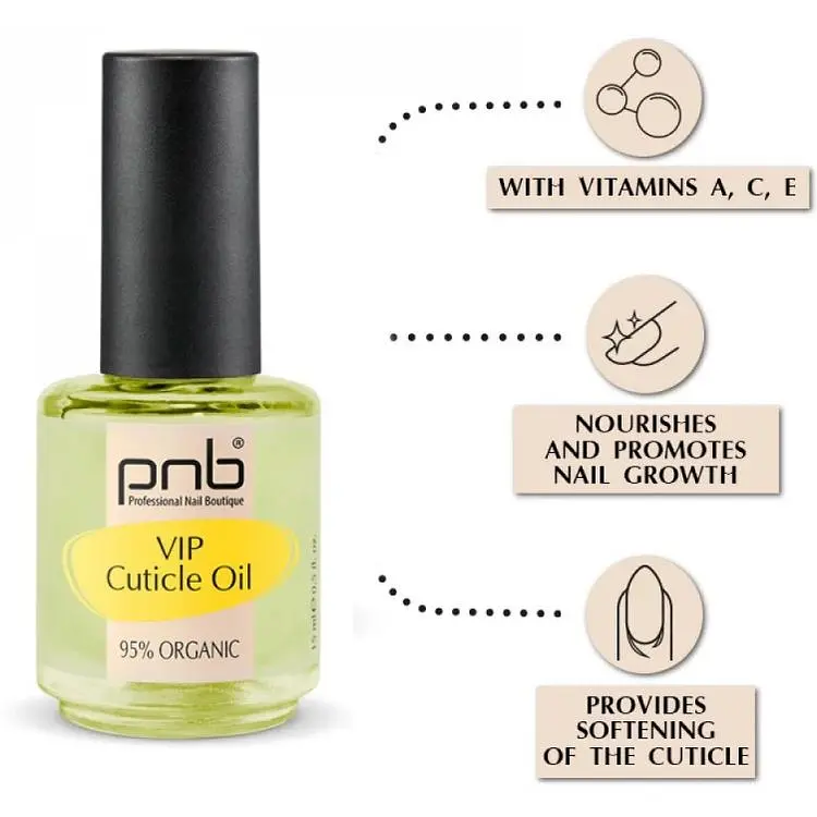 Масло по догляду за нігтями та кутикулою PNB Vip Cuticle Oil 15 мл                                                                        - фото 2