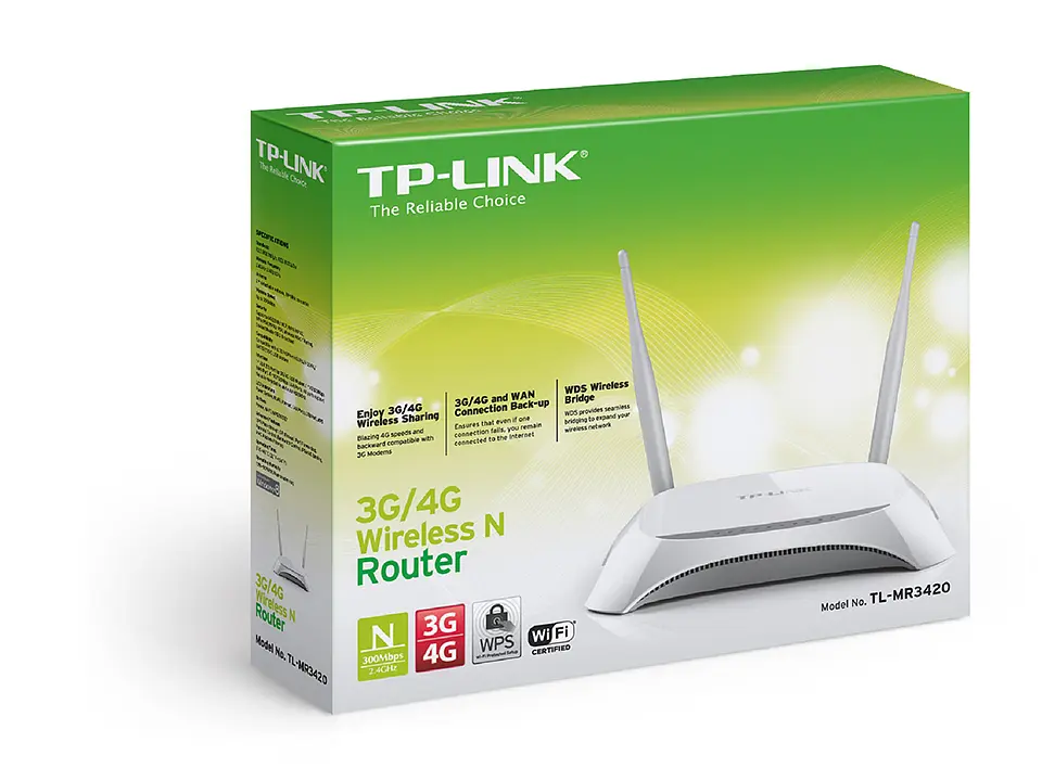Роутер TP-Link TL-MR3420 White 3G/4G WiFi 2.4GHz до 300 Mb/s 4xLan/1xWan/1xUSB для подключения 3G/4G USB-модема - фото 4