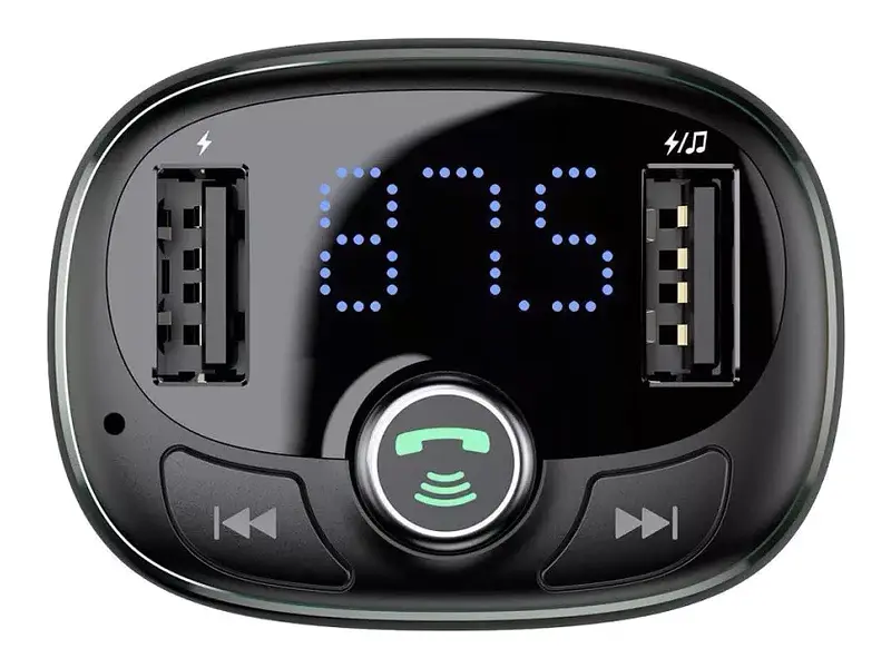 FM-трансмиттер BASEUS FM Launcher S-09 2.4A 2USB Black (CCMT000301) - фото 3