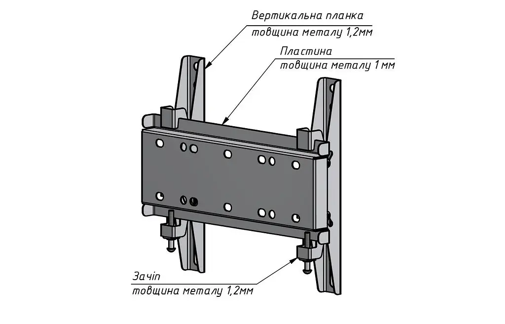Кронштейн Sector TV02T 20х20 см Чорний (111748535) - фото 10