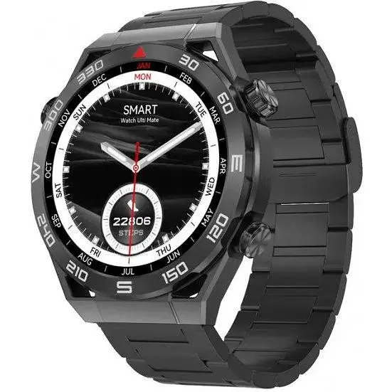 Чоловічий наручний розумний годинник Smart Ultramate з GPS Black
