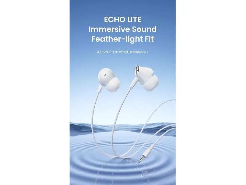 Навушники з мікрофоном Vention Echo Lite 3.5mm In-Ear Wired White (GBAWAV) - фото 3
