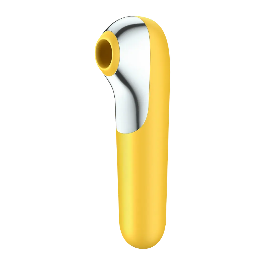 Вакуумний стимулятор клітора з вібрацією Satisfyer Dual Love (жовтий) - фото 6