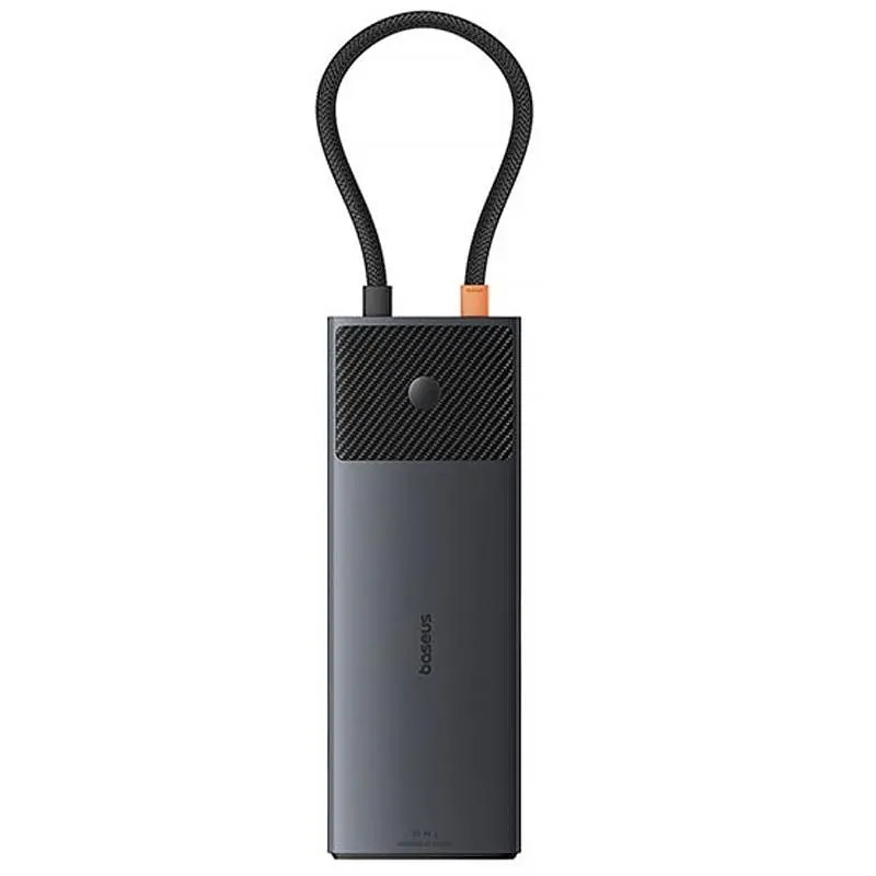 Перехідник HUB Baseus Metal Gleam II OS 10in1 Dual Display (B00061800123-01) Cosmic Black - фото 3