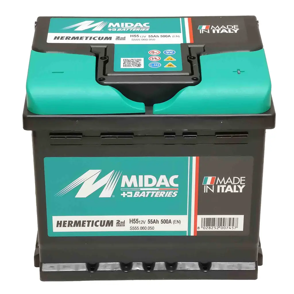 Акумулятор 6СТ-55 MIDAC HERMETICUM, 12V 55Ah (-/+) Євро, EN500А - фото 2