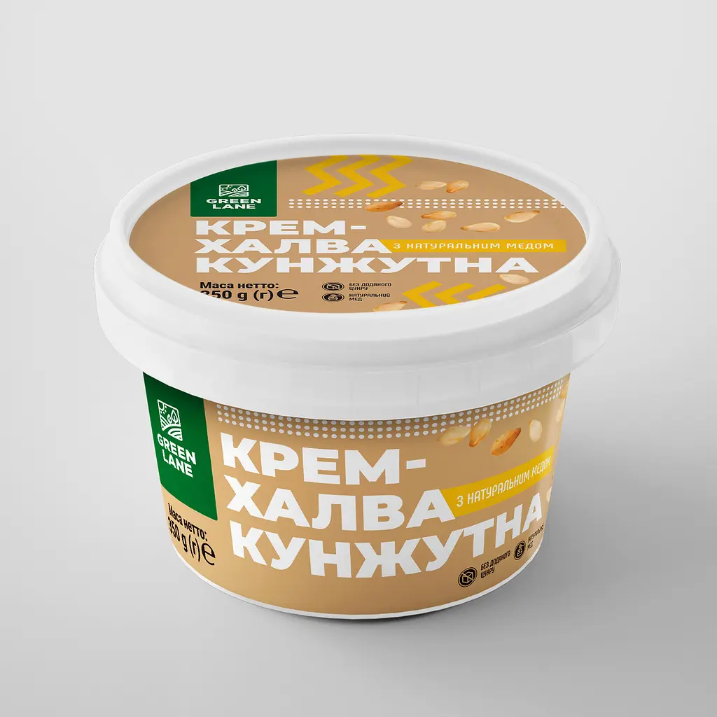 Паста з насіння кунжуту (крем-халва) з медом 350 г, без доданого цукру, консервантів та домішок