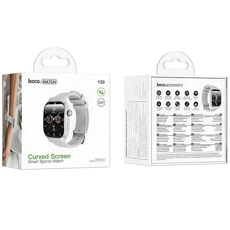 Смарт-годинник Y33 Smart sports watch (call version) Silver Hoco teh0030153 - фото 4