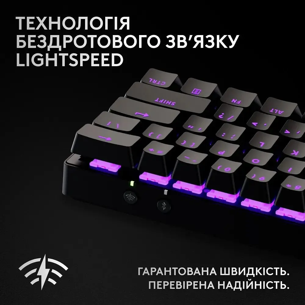 Клавіатура Logitech G Pro X 60 LightSpeed Black (920-011911) [107471] - фото 4