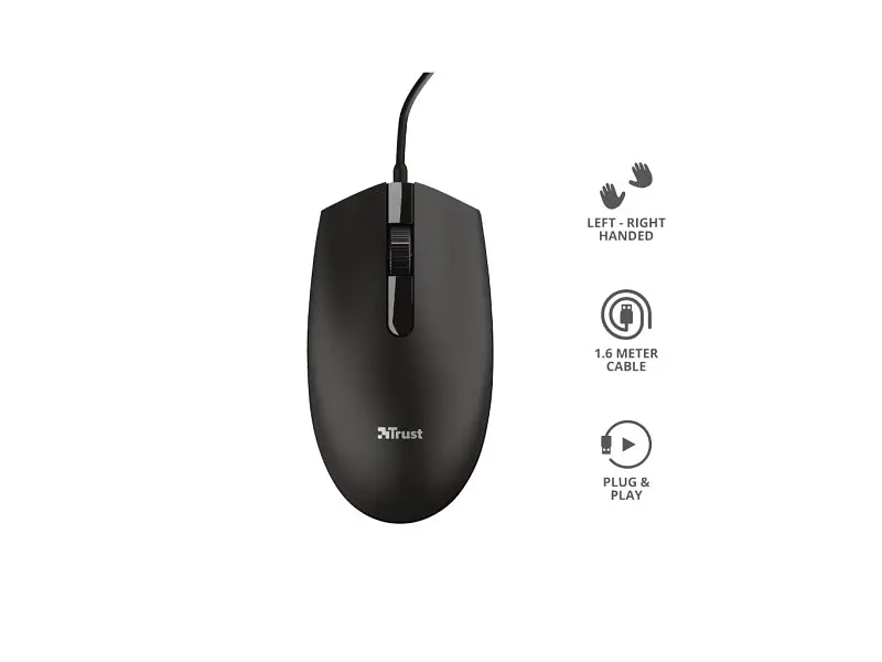 Миша Trust BASI USB BLACK (24271) - фото 8