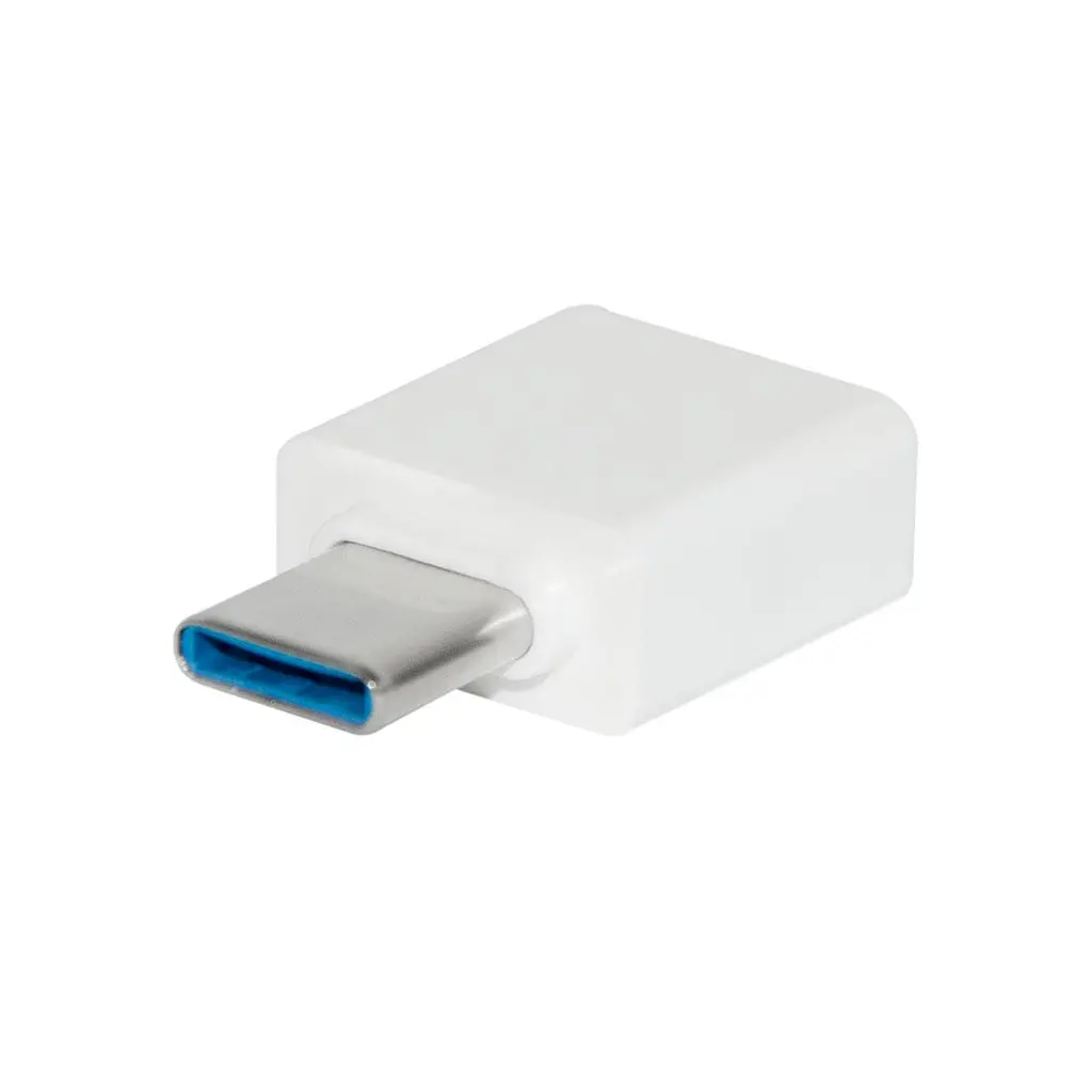 Перехідник OTG адаптер з USB на Type-C білий, універсальний конектор для флешки - фото 4