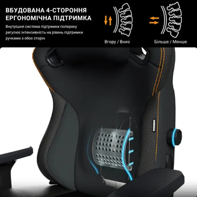 Крісло ігрове Anda Seat Kaiser 3 Fabric Size XL Grey (AD12YDC-XL-01-G-PV/F) - фото 7