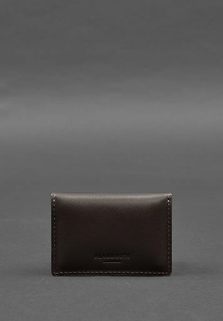 Кожаный кард-кейс 9.0 темно-коричневый Краст - фото 5