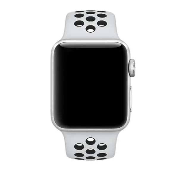 Спортивний ремінець з перфорацією Primo для Apple Watch 38 мм, 40 мм, 41 мм White Black - фото 3