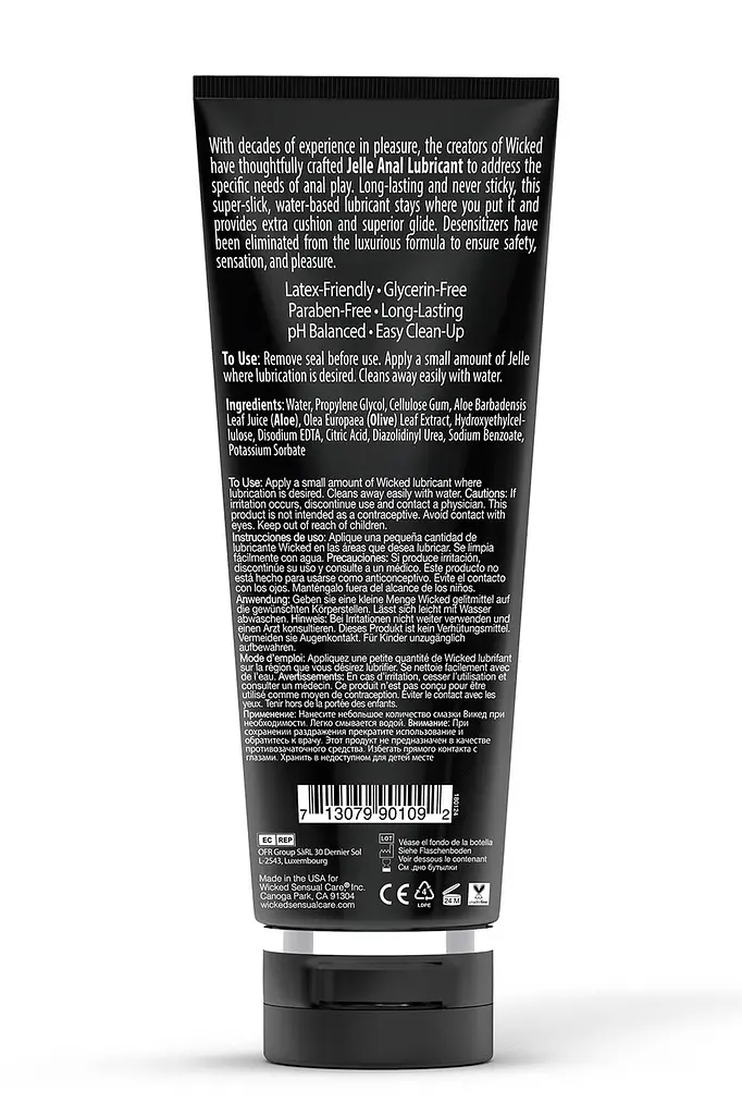 Анальный лубрикант на водной основе Wicked Jelle Anal Lubricant 240 ml - фото 3