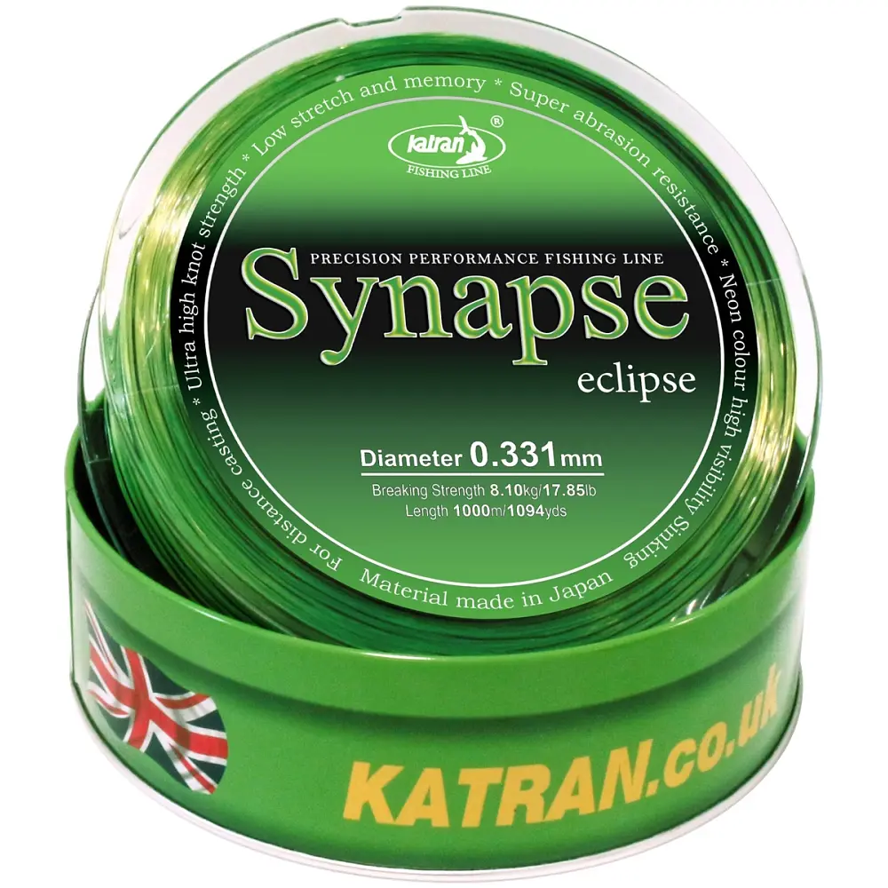 Леска Katran Synapse Eclipse 1000 м (neon/black) 0.331 мм 8.10 кг - фото 2