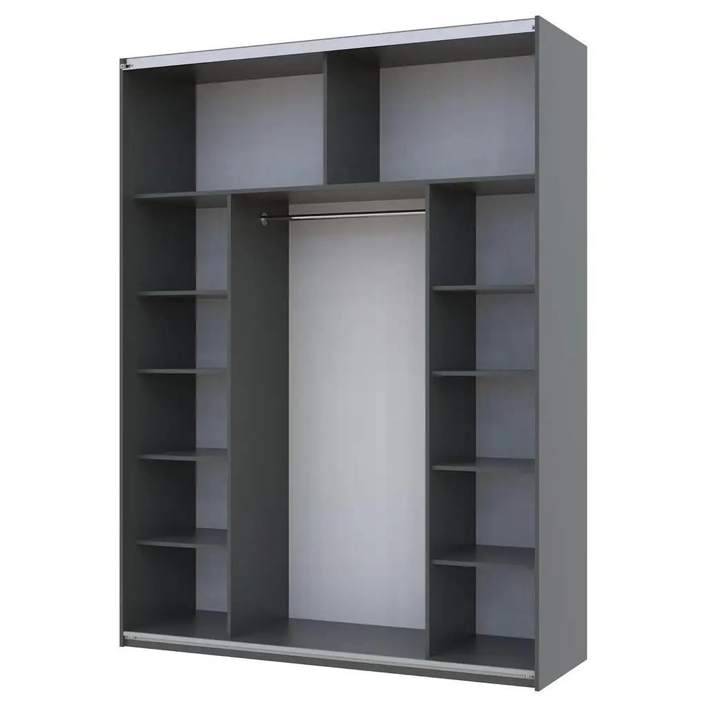 Шафа-купе Doros G-Caiser Графіт Графіт 1 ДСП / 1 дзеркало 180х60х240 (42005088) - фото 6