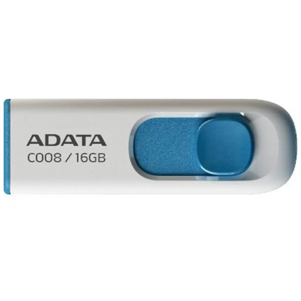 Флеш-накопитель Adata Flash 16Gb 2.0 C008 White/Blue (AC008-16G-RWE) - фото 2