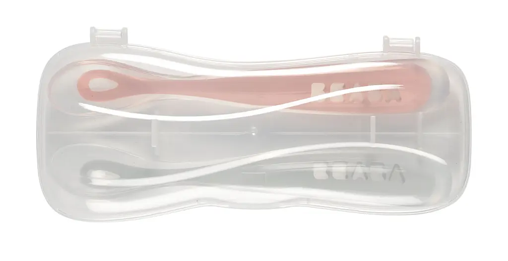 Набор силиконовых ложок Beaba, розовый, серый, (913469) - фото 4