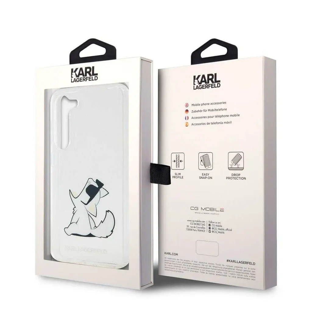 Чехол Karl Lagerfeld PC/TPU Choupette Eat для Samsung Galaxy S23+ Прозрачный - фото 6