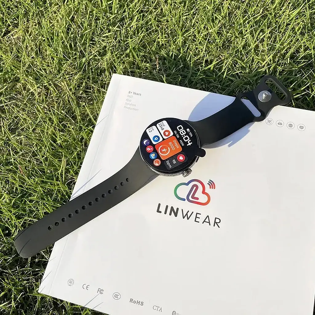 Розумний годинник Linwear LA24 з AMOLED дисплеєм (Чорний) - фото 5