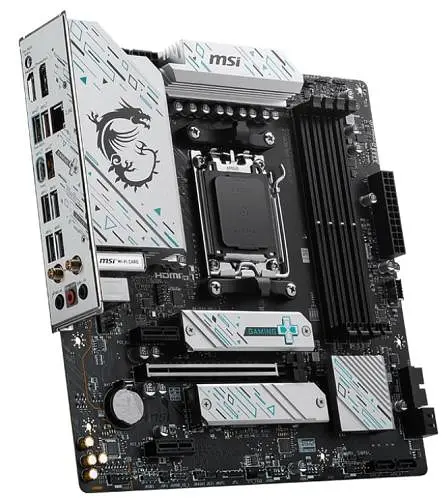Материнська плата AM5 MSI B650M GAMING PLUS WIFI, B650, 4xDDR5, Int.Video (CPU), 4xSATA3, 2xM.2, 1xPCI-E 4.0 x16, 2xPCI-E 3.0 x1, ALC897, RTL8125BG, WiFi 6E, Bluetooth 5.3, 11xUSB3.2/4xUSB2.0, HDMI/DP, MicroATX - фото 4