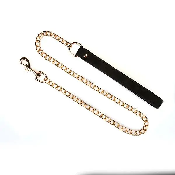 Нашийник з повідцем Liebe Seele Boudoir Amor Collar with Leash Black, три кільця - фото 8
