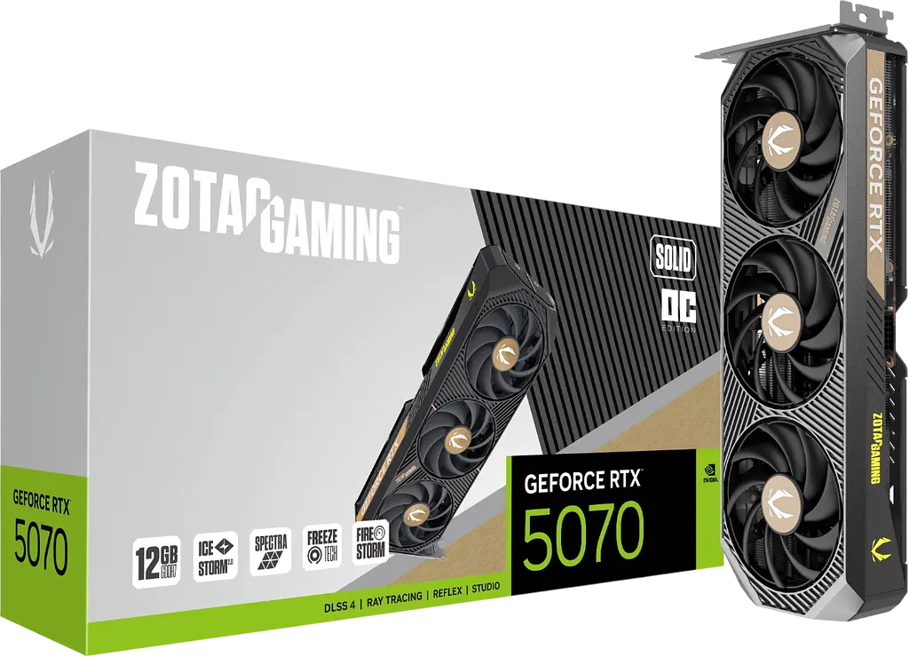 Відеокарта GeForce RTX 5070 12GB Zotac Solid OC (ZT-B50700J-10P) - фото 3
