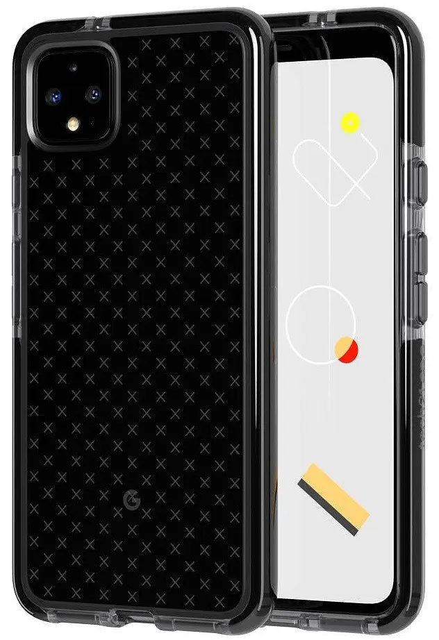 Протиударний чохол з антимікробним покриттям Tech21 Evo Check для Google Pixel 4 Smokey Black