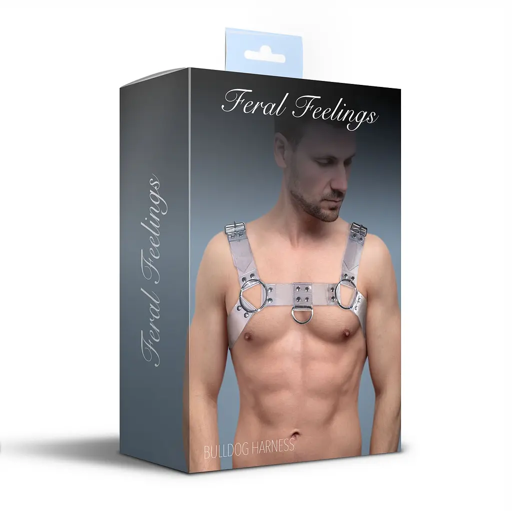 Чоловіча портупея на груди Feral Feelings - Bulldog Harness Trasparent - фото 3