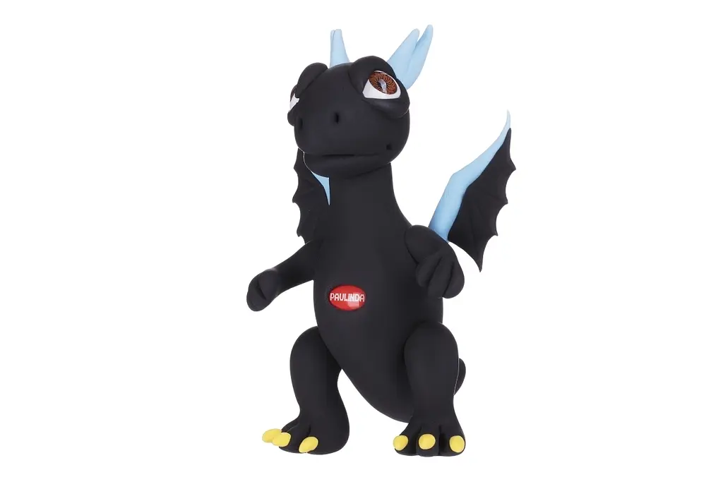 Маса для ліплення Paulinda Super Dough Cool Dragon з рухомими очима чорний (PL-081378-17) - фото 2