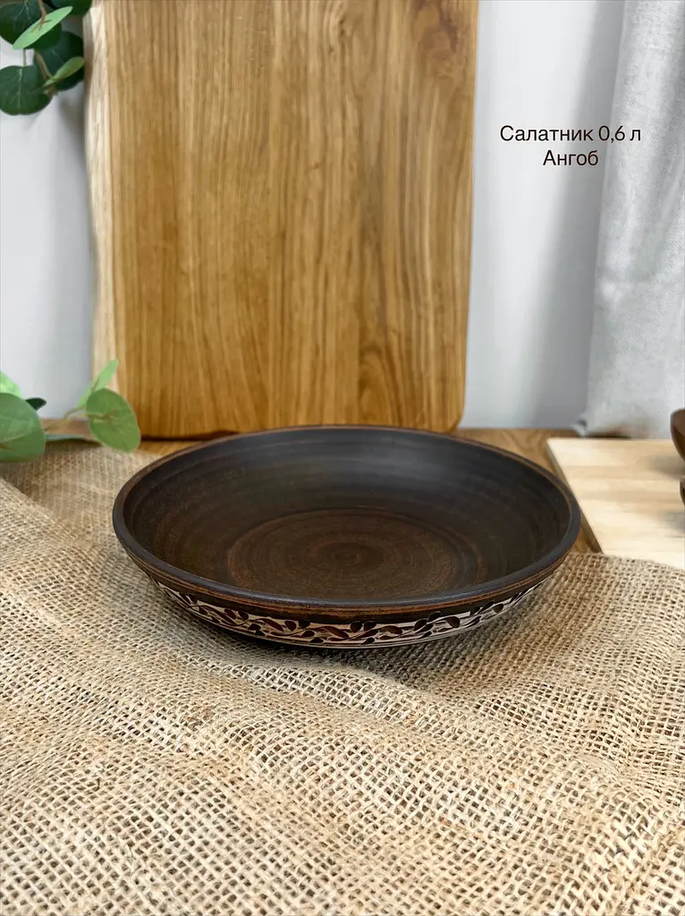 Столовий сервіз керамічного (глиняного) посуду на 6 осіб Ангоб - фото 7