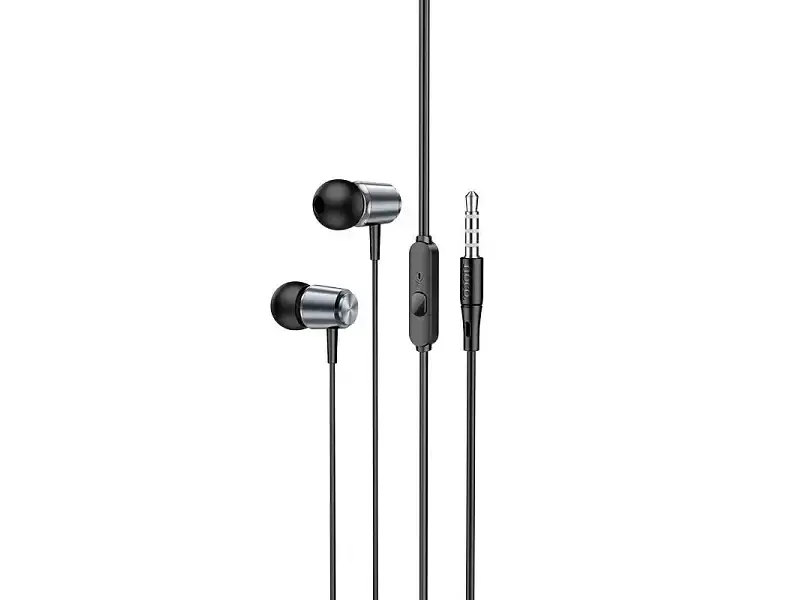 Навушники Hoco M108 Spring Metal Gray (6931474797575)