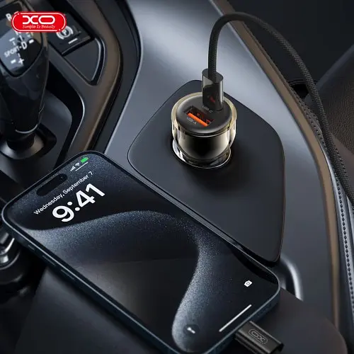 Автомобільне зарядне пристрій XO CC60 Smart прозрачний Car Charger A30W+C30W/Simultaneous 60W - фото 6