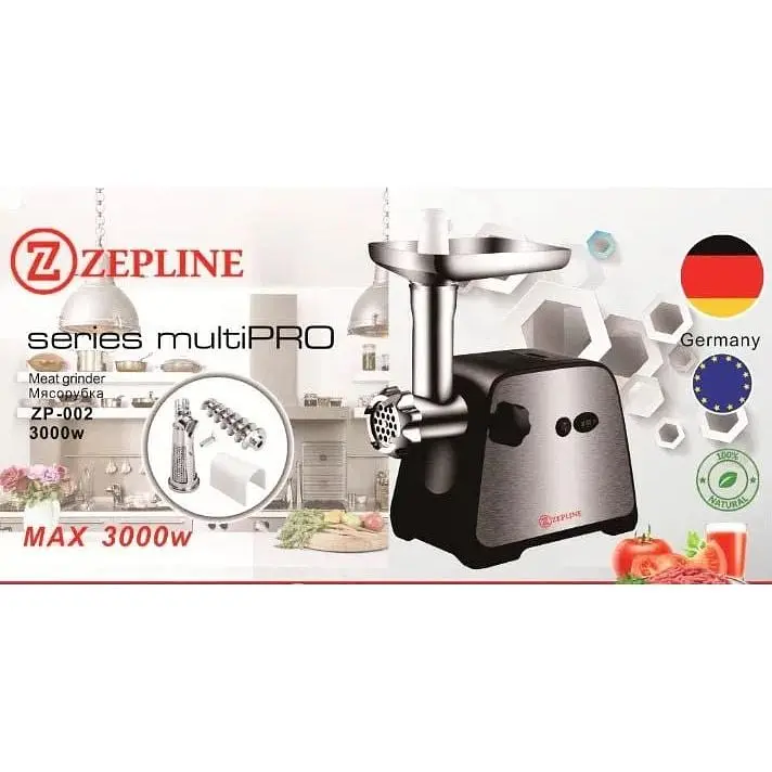 Електром'ясорубка Zepline ZP-002 з реверсом та насадками для томатного соку ковбаси 3000 Вт - фото 6