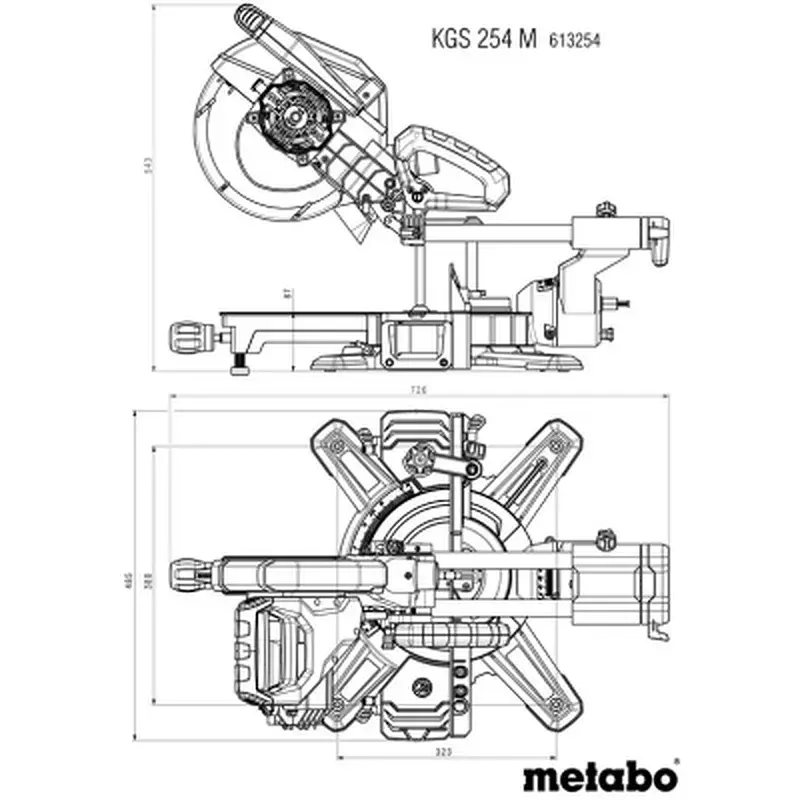 Торцювальна пила Metabo KGS 254 M 1800Вт, 254мм, 16.1кг (613254000) - фото 11