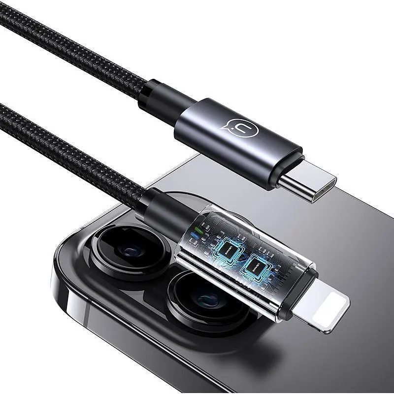 Кабель Usams US-SJ679 USB-C to Lightning 30W 3A 0.25m Tarnish (SJ679USB01) [153986] - фото 6