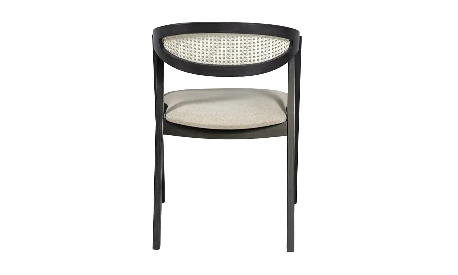 Стул Гуру Cane из массива дерева и ротанга черный - фото 4