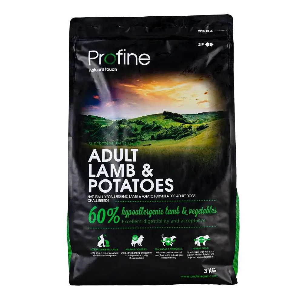 Сухий корм Profine Adult Lamb 3 кг гіпоалергенний корм з ягням та картоплею для дорослих собак усіх порід - фото 3