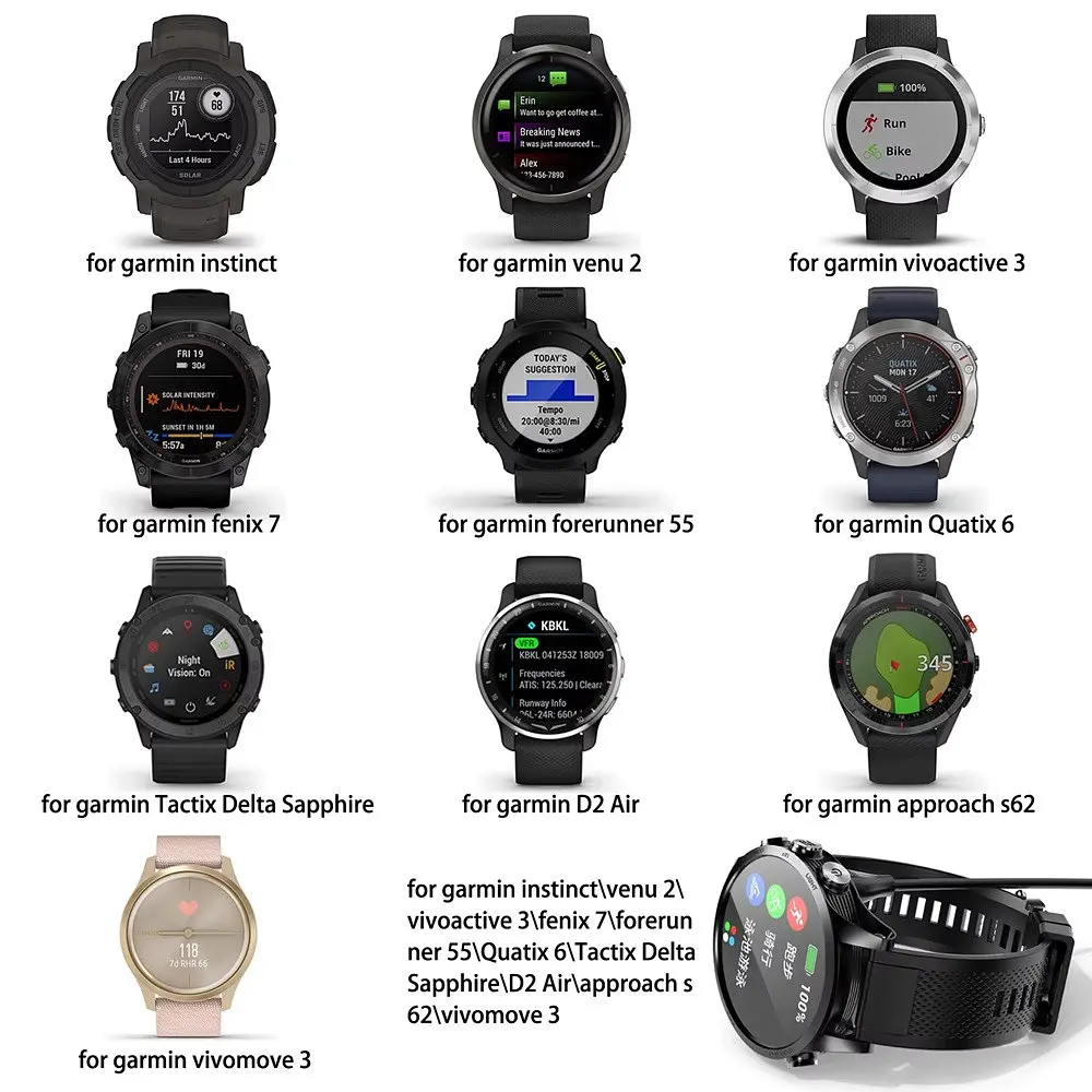 Зарядний пристрій Tamister для смартгодинника Garmin Fenix 5/5S/5X/5X Plus/6/6S/6X Pro/7/7S/7X (USB-прямий вхід) - фото 8