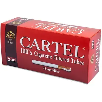 Гильзы для сигарет Cartel Tubes Red 25 мм 200 шт. - фото 2
