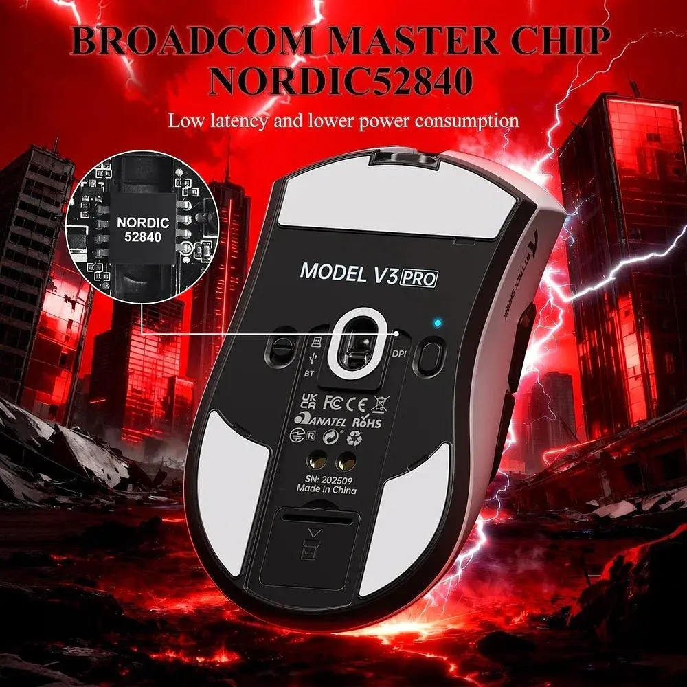 Мышь Attack Shark V3 Pro Wireless (AS-6972792472584-W) White (G-000004009) - фото 7