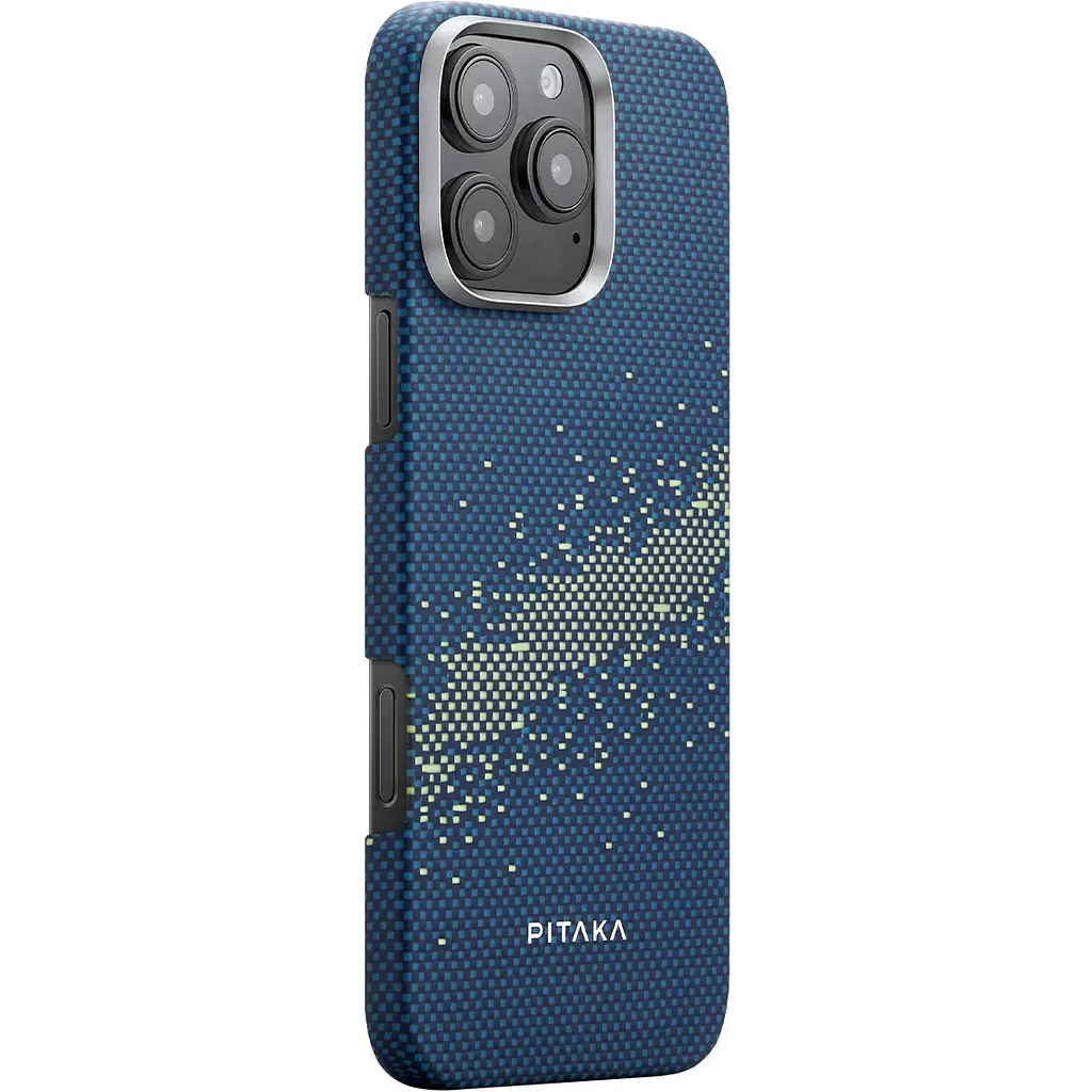 Чехол Pitaka Tactile Woven Case StarPeak MagEZ для Apple iPhone 16 Pro Milky Way Galaxy (KI1601PMYG) [118926] - фото 2