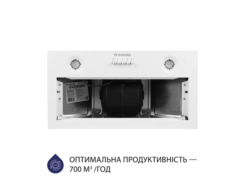 Витяжка Minola HBI 5204 WH 700 LED - фото 3