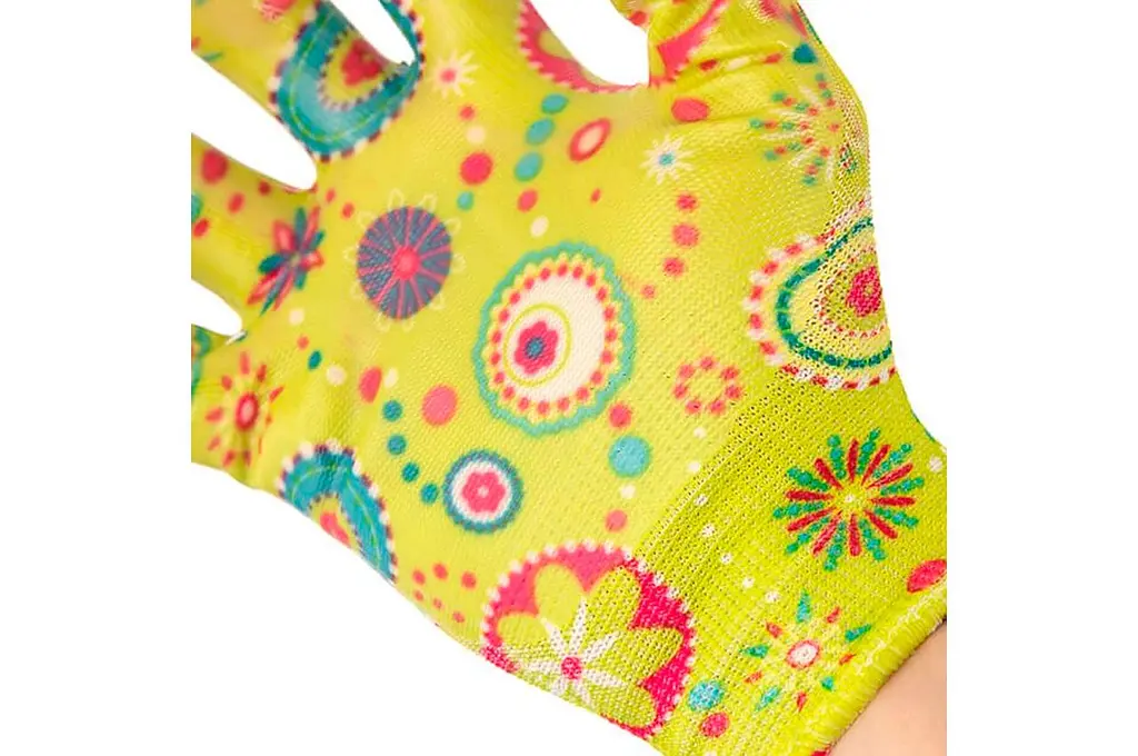 Рукавички робочі захисні Intertool садові нітрилові 8" жовті (в упаковці 12 шт.) - фото 2