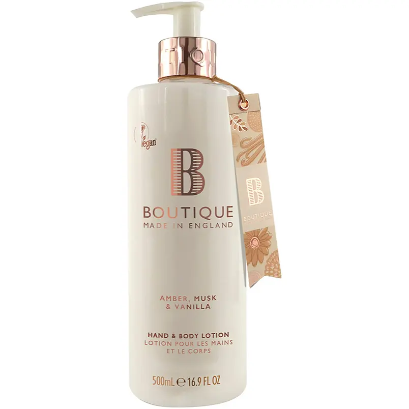 Лосьйон для рук і тіла Amber Musk & Vanilla Boutique, 500 мл
