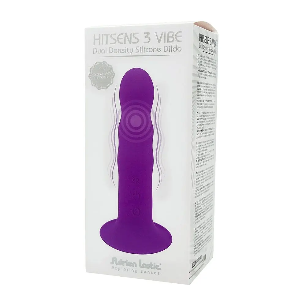 Ділдо з вібрацією Adrien Lastic Hitsens 3 Purple, 16х4 см - фото 2