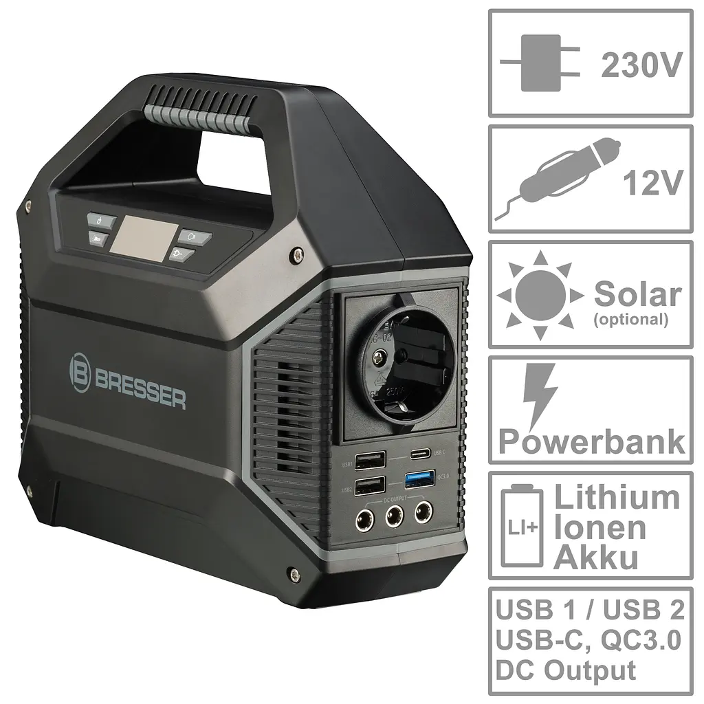 Портативна зарядна станція Bresser Portable Power Supply 100 Watt (3810000) - фото 2
