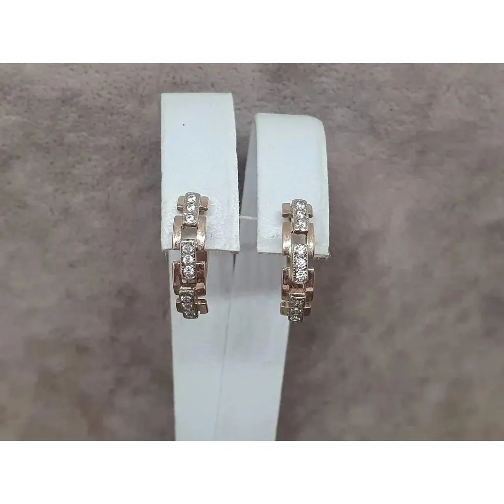 Золотые серьги Гаразд с фианитами. 3532488 - фото 4